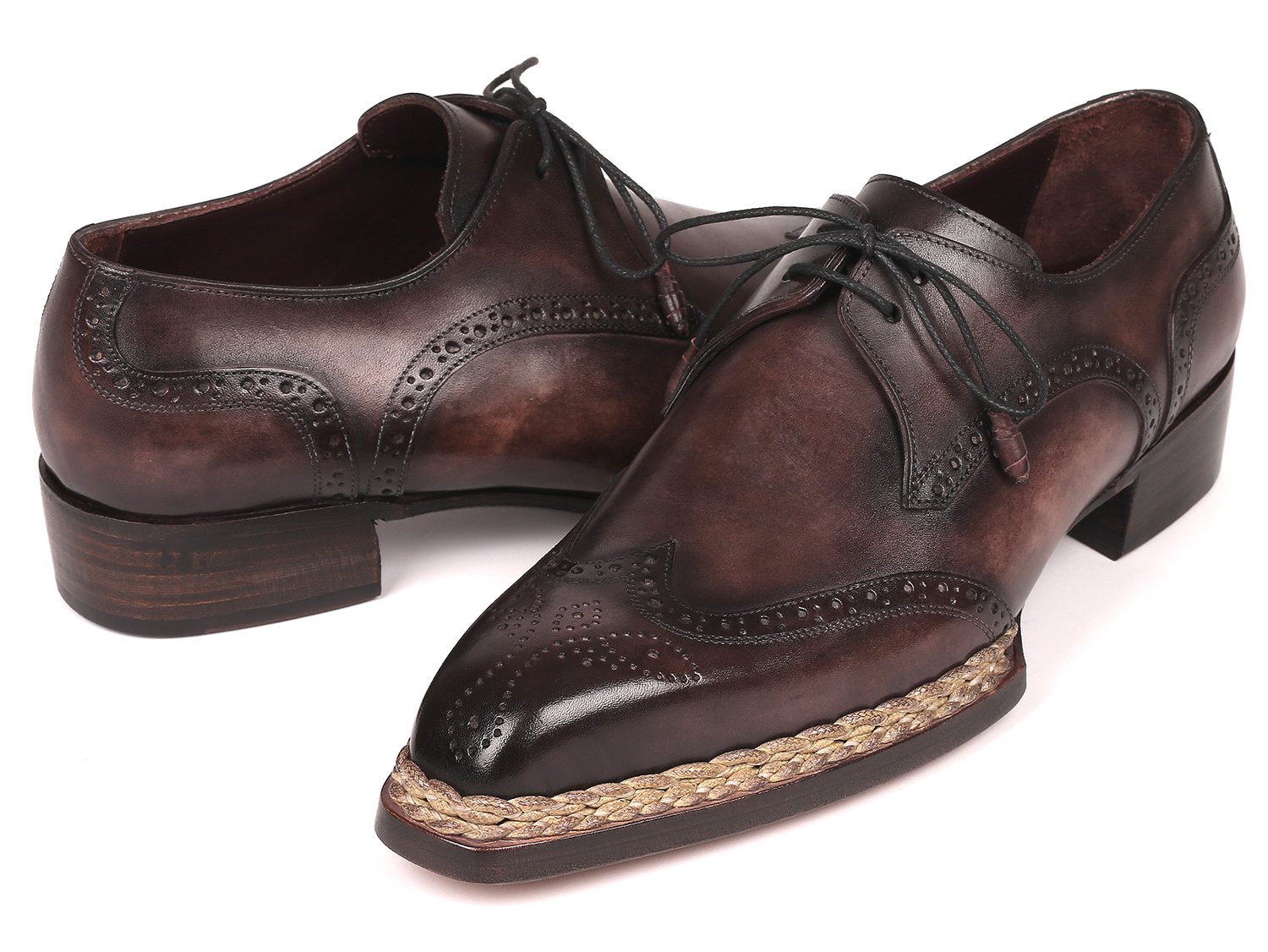 Paul Parkman "8506-BRZ" Bronze Genuine Calfskin Wingtip Derby Shoes